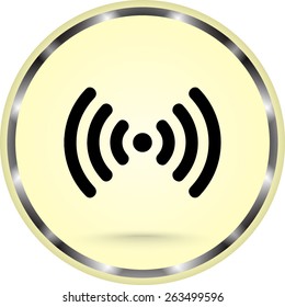 Wireless sign icon, vector illustration. Flat design style 