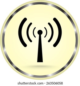 Wireless sign icon, vector illustration. Flat design style 