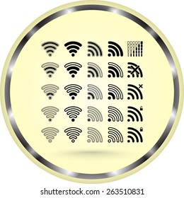 Wireless sign icon, vector illustration. Flat design style 