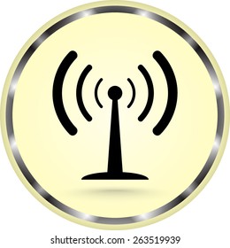 Wireless sign icon, vector illustration. Flat design style 