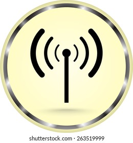 Wireless sign icon, vector illustration. Flat design style 