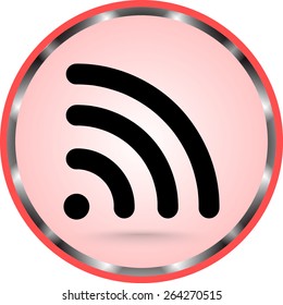 Wireless sign icon, vector illustration. Flat design style 