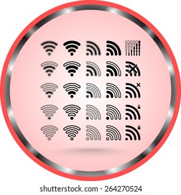 Wireless sign icon, vector illustration. Flat design style 