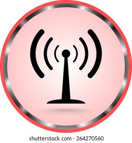 Wireless sign icon, vector illustration. Flat design style 
