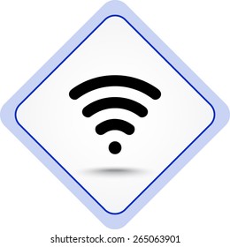 Wireless sign icon, vector illustration. Flat design style 