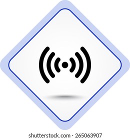 Wireless sign icon, vector illustration. Flat design style 