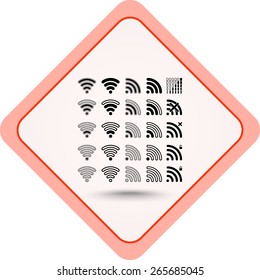 Wireless sign icon, vector illustration. Flat design style 