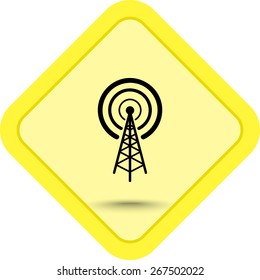 Wireless sign icon, vector illustration. Flat design style 