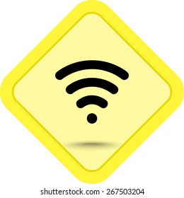 Wireless sign icon, vector illustration. Flat design style 
