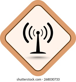 Wireless sign icon, vector illustration. Flat design style 
