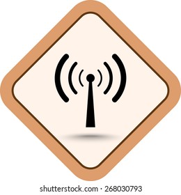 Wireless sign icon, vector illustration. Flat design style 