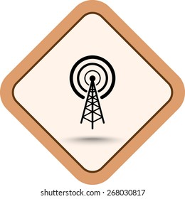 Wireless sign icon, vector illustration. Flat design style 