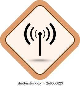 Wireless sign icon, vector illustration. Flat design style 