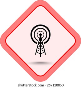 Wireless sign icon, vector illustration. Flat design style 