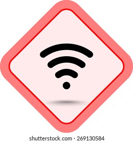 Wireless sign icon, vector illustration. Flat design style 