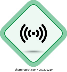 Wireless sign icon, vector illustration. Flat design style 