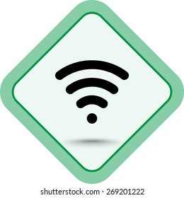 Wireless sign icon, vector illustration. Flat design style 