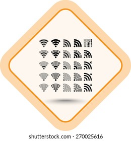 Wireless sign icon, vector illustration. Flat design style 