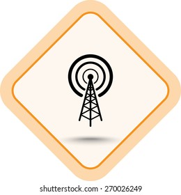 Wireless sign icon, vector illustration. Flat design style 