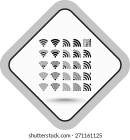 Wireless sign icon, vector illustration. Flat design style 
