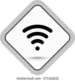 Wireless sign icon, vector illustration. Flat design style 