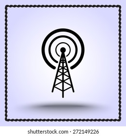 Wireless sign icon, vector illustration. Flat design style 