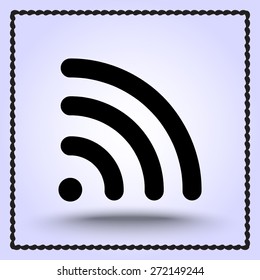 Wireless sign icon, vector illustration. Flat design style 