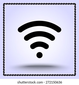 Wireless sign icon, vector illustration. Flat design style 