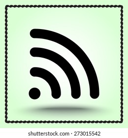 Wireless sign icon, vector illustration. Flat design style 