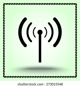 Wireless sign icon, vector illustration. Flat design style 