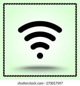 Wireless sign icon, vector illustration. Flat design style 