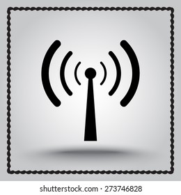 Wireless sign icon, vector illustration. Flat design style 