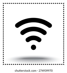 Wireless sign icon, vector illustration. Flat design style 