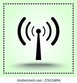 Wireless sign icon, vector illustration. Flat design style 