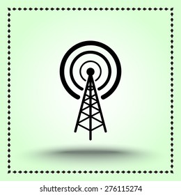 Wireless sign icon, vector illustration. Flat design style 