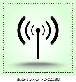 Wireless sign icon, vector illustration. Flat design style 