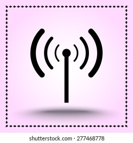Wireless sign icon, vector illustration. Flat design style 