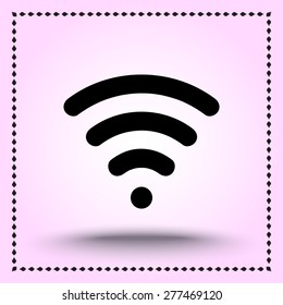 Wireless sign icon, vector illustration. Flat design style 