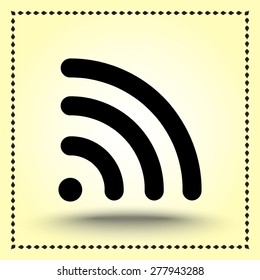 Wireless sign icon, vector illustration. Flat design style 