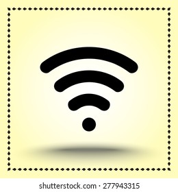 Wireless sign icon, vector illustration. Flat design style 
