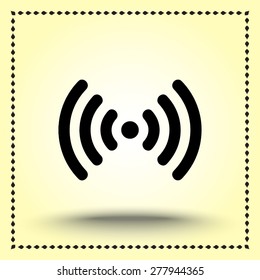Wireless sign icon, vector illustration. Flat design style 
