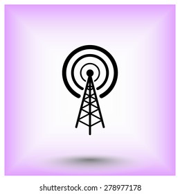 Wireless sign icon, vector illustration. Flat design style 