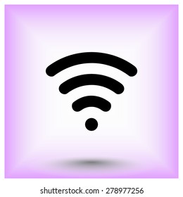 Wireless sign icon, vector illustration. Flat design style 
