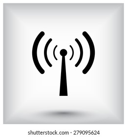 Wireless sign icon, vector illustration. Flat design style 