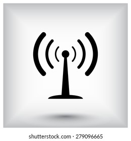 Wireless sign icon, vector illustration. Flat design style 