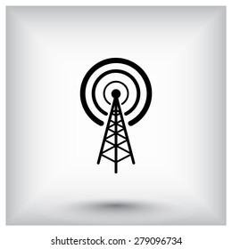Wireless sign icon, vector illustration. Flat design style 