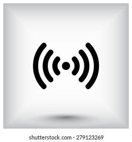 Wireless sign icon, vector illustration. Flat design style 