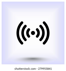 Wireless sign icon, vector illustration. Flat design style 