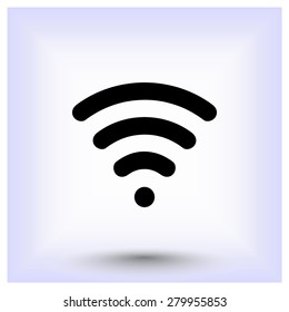 Wireless sign icon, vector illustration. Flat design style 