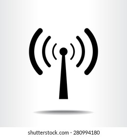 Wireless sign icon, vector illustration. Flat design style 